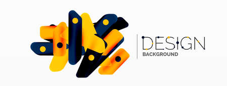 Tech minimal geometric wallpaper. Creative abstract background. Ribbon style stripes vector illustration for wallpaper banner background or landing pageのイラスト素材