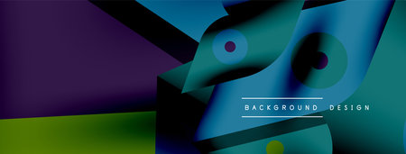 Creative bright geometric wallpaper. Minimal abstract background. Circles lines shapes composition...