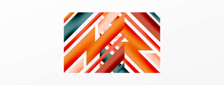 Minimal geometric abstract background. Dynamic 3d lines composition. Trendy techno business template...