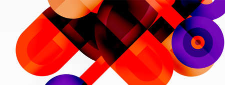 Creative geometric wallpaper. Minimal geometric background with round shapes. Trendy techno business...