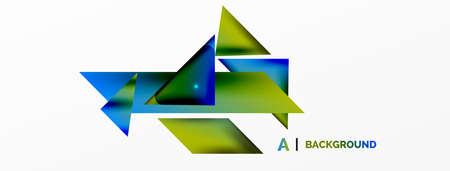 Abstract background. Simple color geometric shapes composition with 3d effect, lights and shadows....