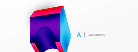 Abstract background - 3d abstract shape. Wallpaper for concept of AI technology, blockchain, communication, 5G, science, businessのイラスト素材