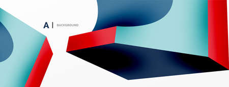 Abstract background - 3d abstract shape. Wallpaper for concept of AI technology, blockchain,...