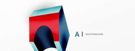 Abstract background - 3d abstract shape. Wallpaper for concept of AI technology, blockchain,...