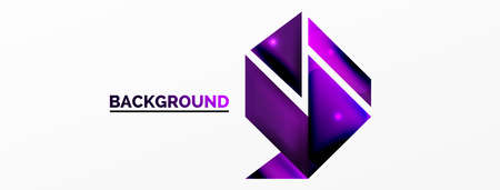 Abstract background. Simple color geometric shapes composition with 3d effect, lights and shadows. Vector Illustration For Wallpaper, Banner, Background, Card, Book Illustration, landing pageのイラスト素材