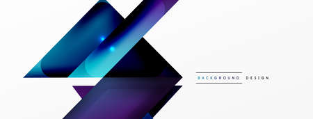 Abstract background. Simple color geometric shapes composition with 3d effect, lights and shadows....