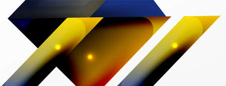 Abstract background. Simple color geometric shapes composition with 3d effect, lights and shadows....