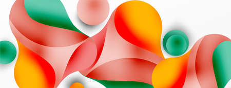 Geometric round shapes and circles abstract background. Wallpaper for concept of AI technology,...