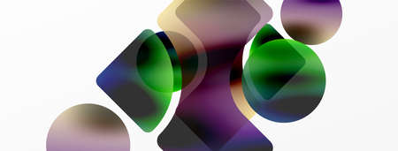 Transparent effects geometric abstract background. Minimalist wallpaper, banner, background or landingのイラスト素材