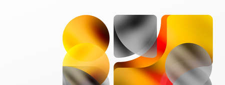 Transparent effects geometric abstract background. Minimalist wallpaper, banner, background or landingのイラスト素材