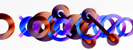 Minimal geometric abstract background. Circle, line and round shapes design. Trendy techno business...