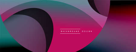 Creative geometric wallpaper. Minimal abstract background. Circle and wave composition vector...