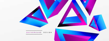 3d triangle abstract background. Basic shape technology or business concept composition. Trendy...