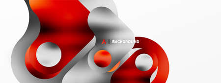 Round shapes and circle geometric abstract background. Vector Illustration For Wallpaper, Banner, Background, Card, Book Illustration, landing pageのイラスト素材