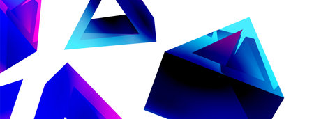 3d triangle abstract background. Basic shape technology or business concept composition. Trendy techno business template for wallpaper, banner, background or landingのイラスト素材
