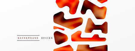 Colorful bright abstract shapes composition. Digital web futuristic template for wallpaper, banner, background, card, book Illustration, landing pageのイラスト素材