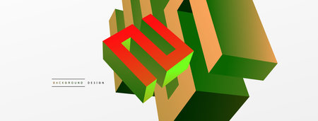 3d line geometric creative abstract background. Trendy techno business template for wallpaper, banner, background or landingのイラスト素材