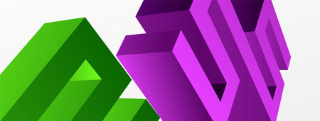 3d line geometric creative abstract background. Trendy techno business template for wallpaper, banner, background or landingのイラスト素材