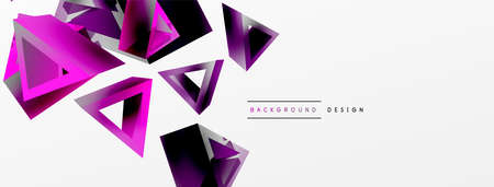 3d triangle abstract background. Basic shape technology or business concept composition. Trendy...