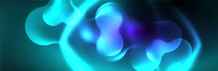 Magic neon glowing lights abstract background wallpaper design, vector illustration
