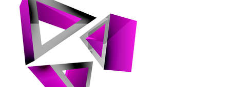 Triangle abstract background. 3d vector basic shape technology or business concept composition....