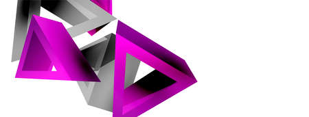3d triangle abstract background. Basic shape technology or business concept composition. Trendy...