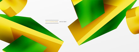 Metallic 3d shape vector geometric background. Trendy techno business template for wallpaper,...