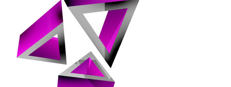 3d triangle abstract background. Basic shape technology or business concept composition. Trendy techno business template for wallpaper, banner, background or landingのイラスト素材