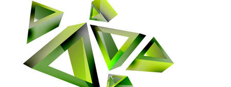 3d triangle abstract background. Basic shape technology or business concept composition. Trendy techno business template for wallpaper, banner, background or landingのイラスト素材