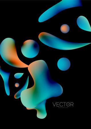 Fluid shapes vertical wallpaper background. Vector illustration for banner background or landing pageのイラスト素材