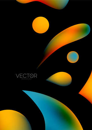 Fluid shapes vertical wallpaper background. Vector illustration for banner background or landing pageのイラスト素材