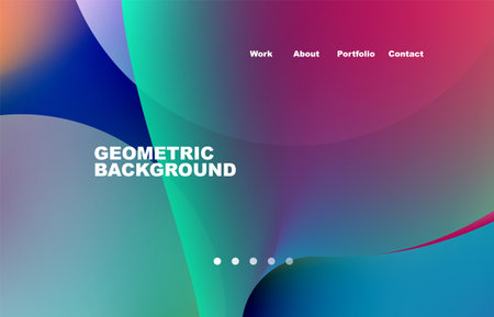 Abstract liquid background for your landing page design. Web page for website or mobile app wallpaperのイラスト素材