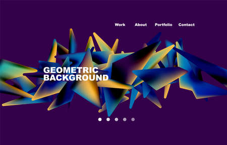 Broken pieces abstract background. Trendy background for your landing page design, concept of web page design for website and mobile websiteのイラスト素材