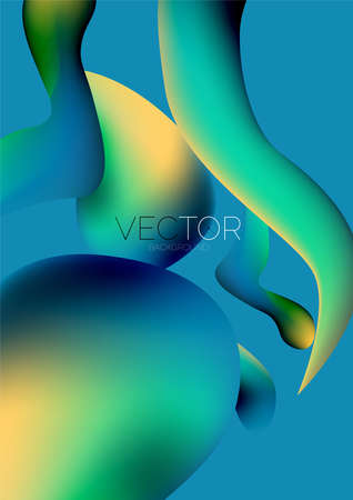Fluid shapes vertical wallpaper background. Vector illustration for banner background or landing pageのイラスト素材