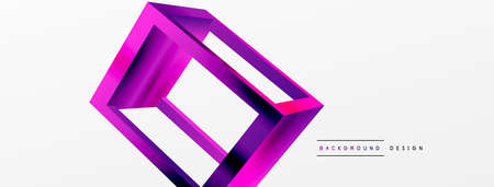 3D cube shapes vector geometric background. Trendy techno business template for wallpaper, banner, background or landingのイラスト素材