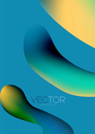 Fluid water drop shape composition abstract background. Vector illustration for banner background or landing pageのイラスト素材