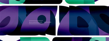 Lines, squares, circles and triangles. Geometric abstract background for wallpaper, banner,...