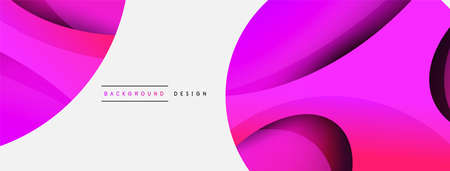 Creative geometric wallpaper. Minimal abstract background. Circle and wave composition vector illustration for wallpaper banner background or landing pageのイラスト素材
