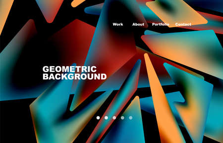 shape composition abstract background. Web page for website or mobile app wallpaperのイラスト素材