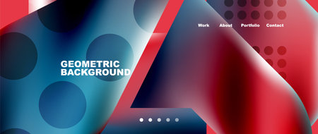 Glassmorphism landing page background template. Colorful glass shapes with metallic effect abstract composition for wallpaper, banner, backgroundのイラスト素材