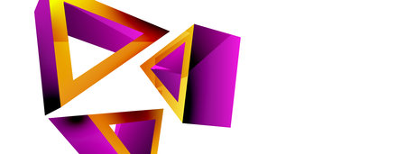 Triangle abstract background. 3d vector basic shape technology or business concept composition....