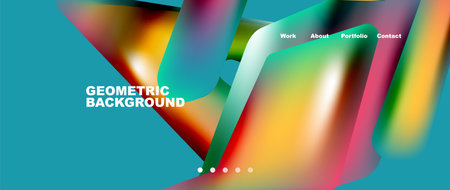 Colorful geometric background landing page. Vector illustration for wallpaper, banner, background,...