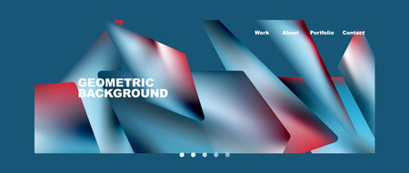 Abstract geometric landing page. Creative background for wallpaper, banner, background or web