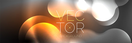 Magic neon glowing lights abstract background wallpaper design, vector illustrationのイラスト素材