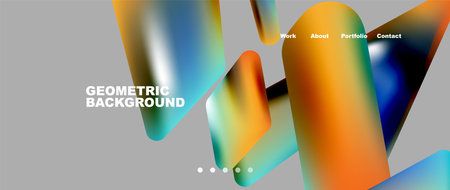 Tech minimal geometric wallpaper. Creative abstract background. Vector illustration for wallpaper banner background or landing pageのイラスト素材