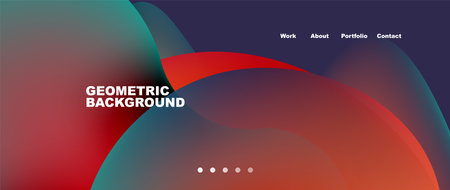 Liquid shapes with flowing gradient colors. Round elements and circles. Vector illustration for wallpaper, banner, background, leaflet, catalog, cover, flyerのイラスト素材