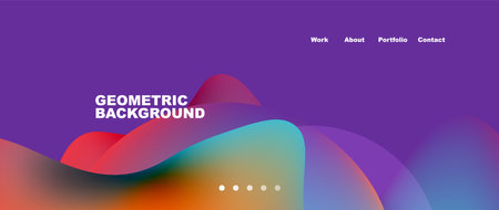 Flowing gradient colors and round elements and circles. Vector illustration for wallpaper, banner,...