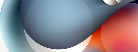 Fluid abstract background. Liquid color gradients composition. Round shapes and circle flowing design for wallpaper, banner, background or landingのイラスト素材