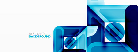 Square and circle minimal abstract background. Vector illustration for wallpaper banner backgroundのイラスト素材