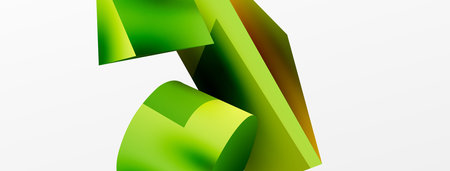 Vector 3d abstract background. Shapes 3d triangle and cylinder. Trendy techno business template for wallpaper, banner, background or landingのイラスト素材